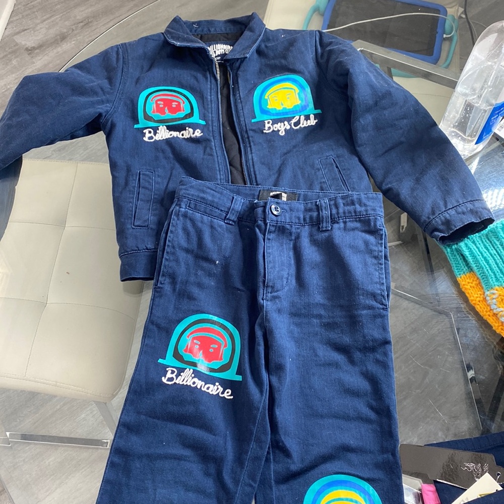 Boys billionaire boys club denim set size 5